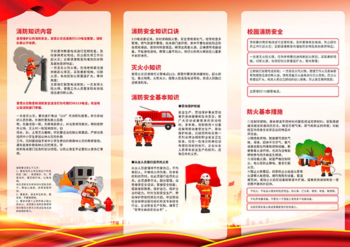 Brochure lĩnh vực phòng cháy chữa cháy file EPS, AI và CDR mẫu PC195