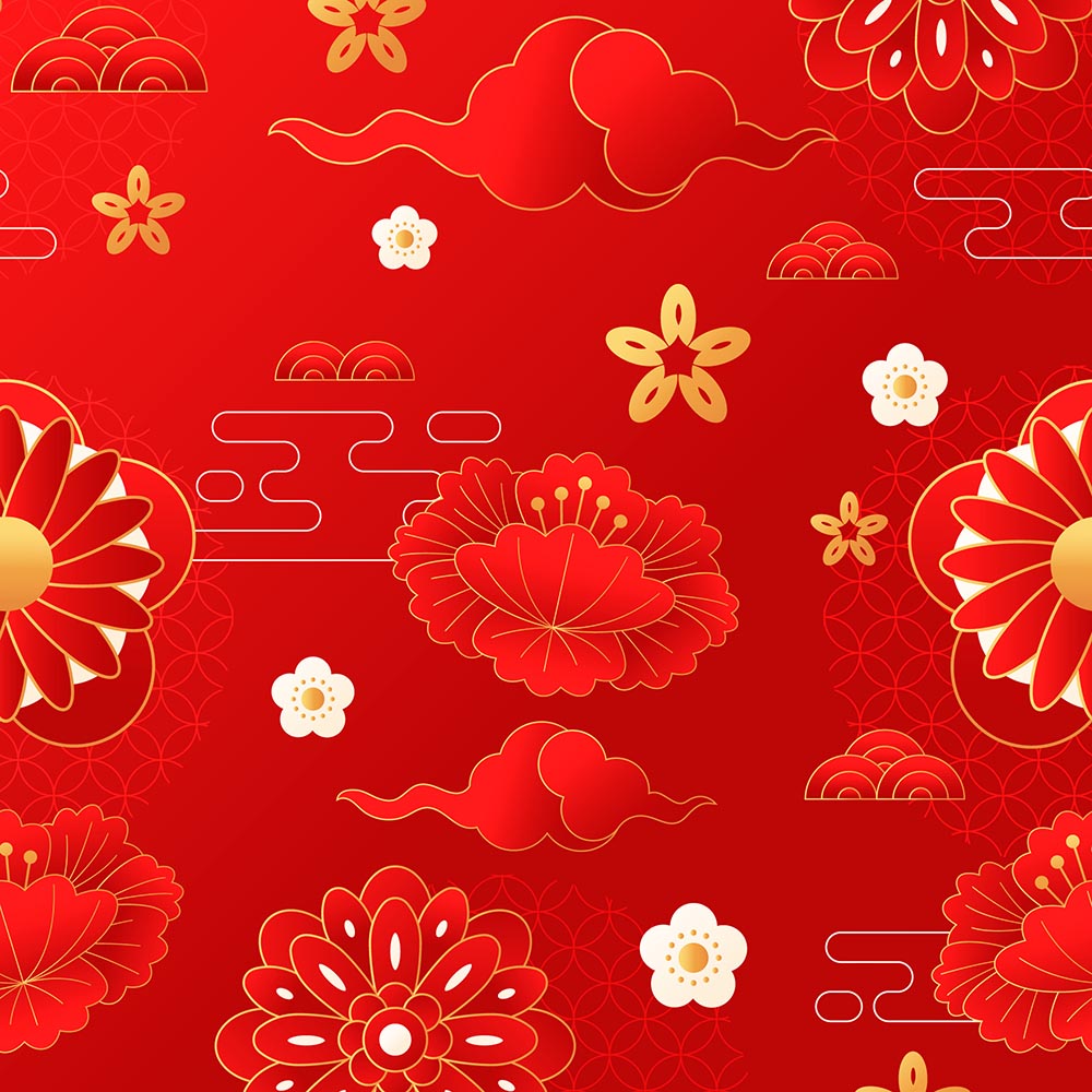 Pattern họa tiết hoa ngày tết file vector - mẫu số 254