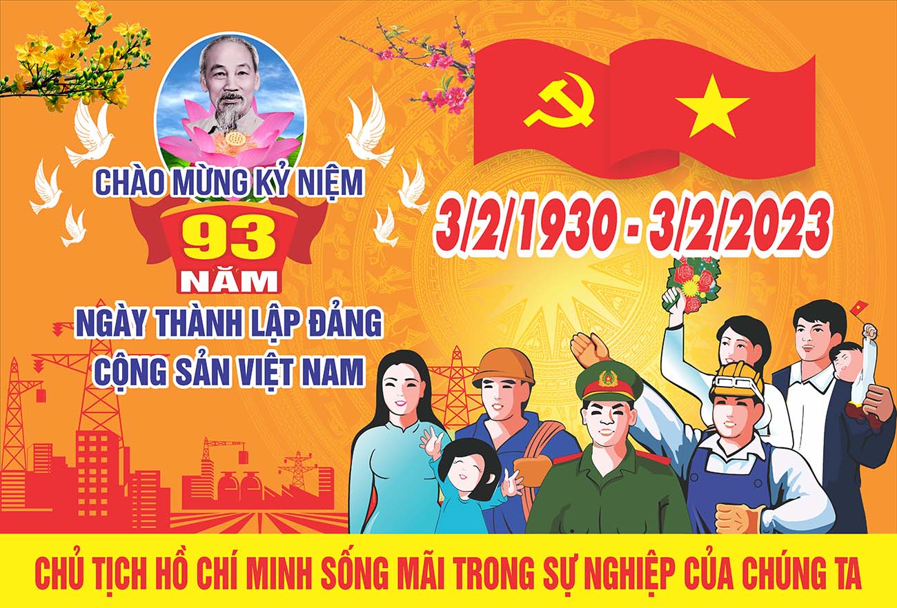 Pano mừng Đảng mừng xuân 2024 file CDR mẫu D36