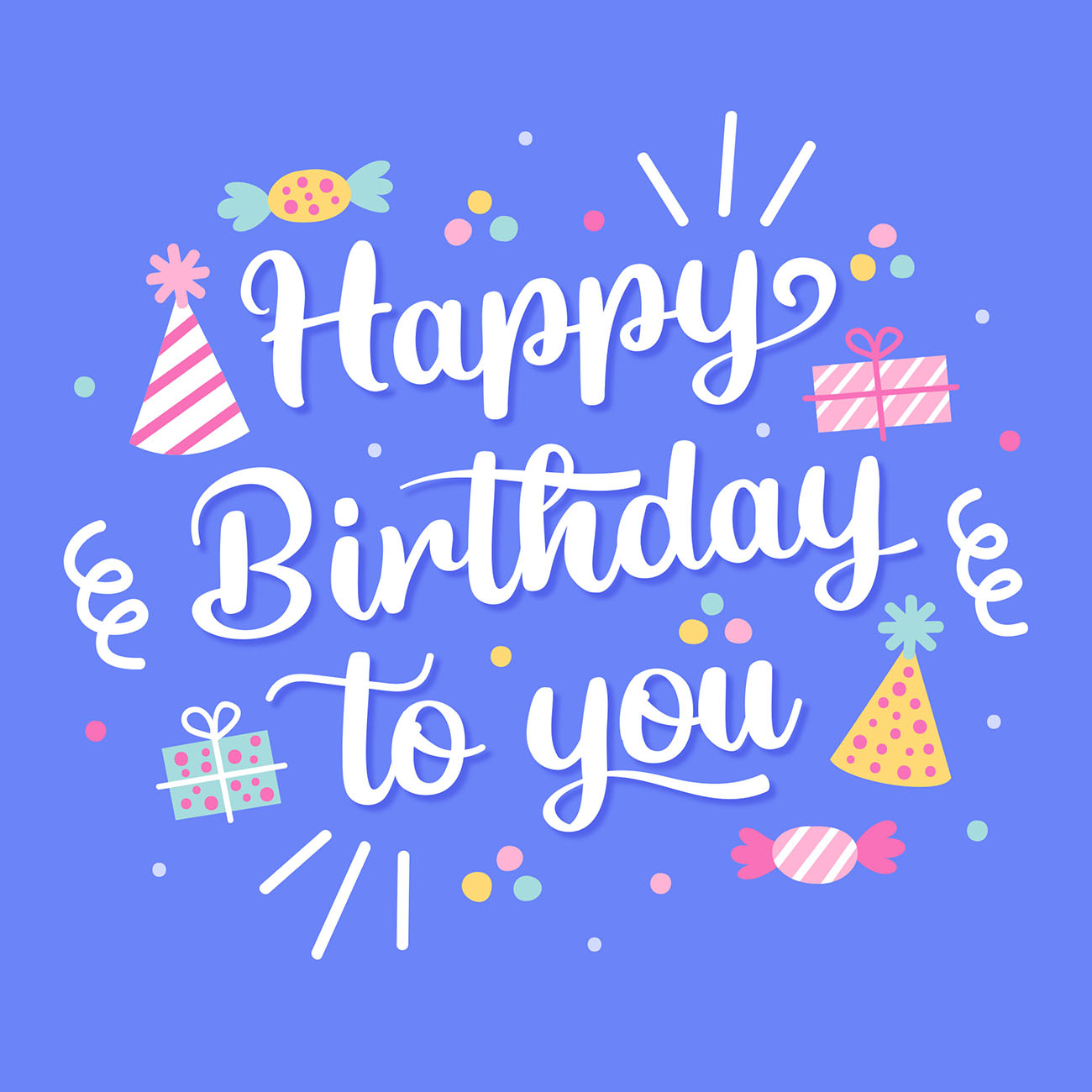 Bộ chữ typo happy birthday mềm mại file EPS và AI mẫu K20