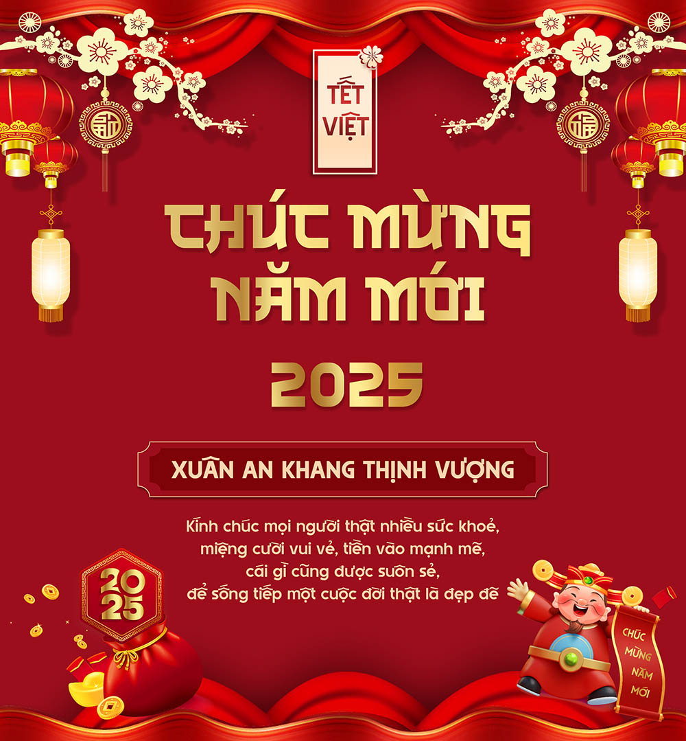 Banner chúc mừng năm mới 2025 file PSD - mẫu số 359