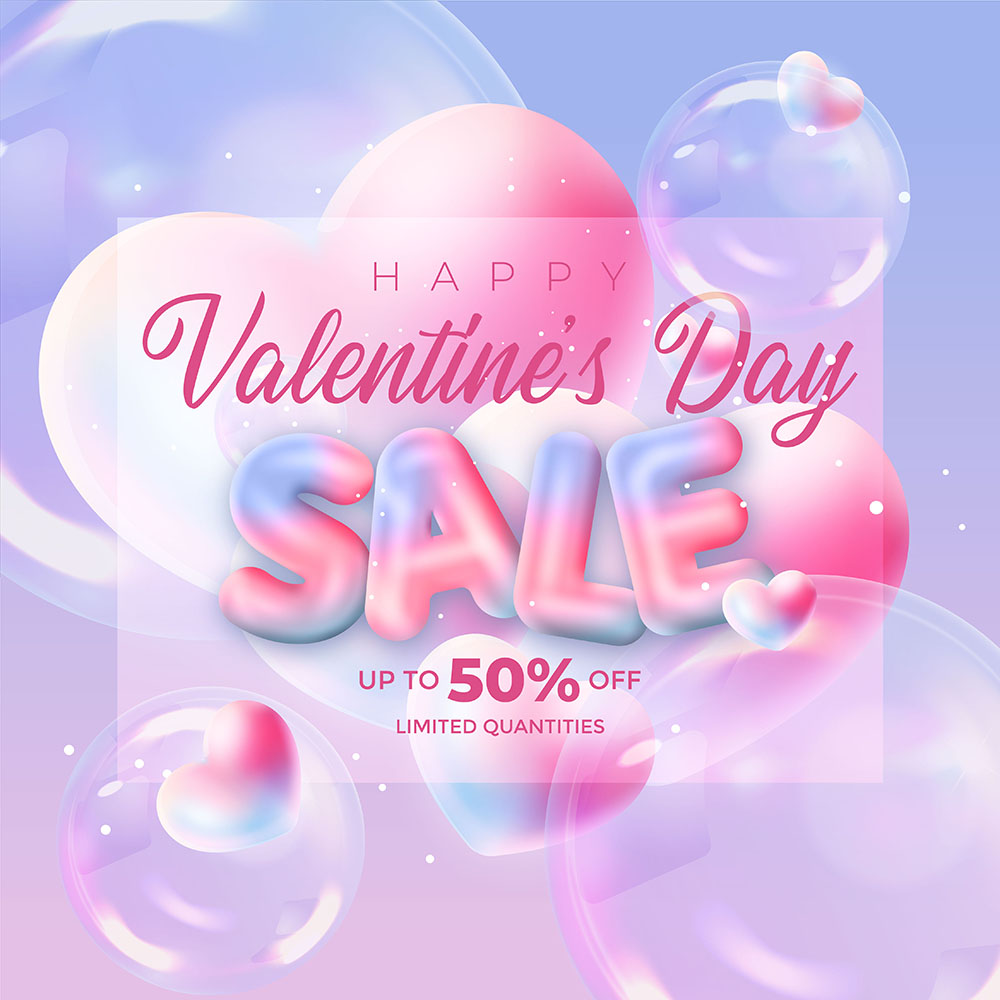 Banner ngày lễ valentine file vector mẫu BV427