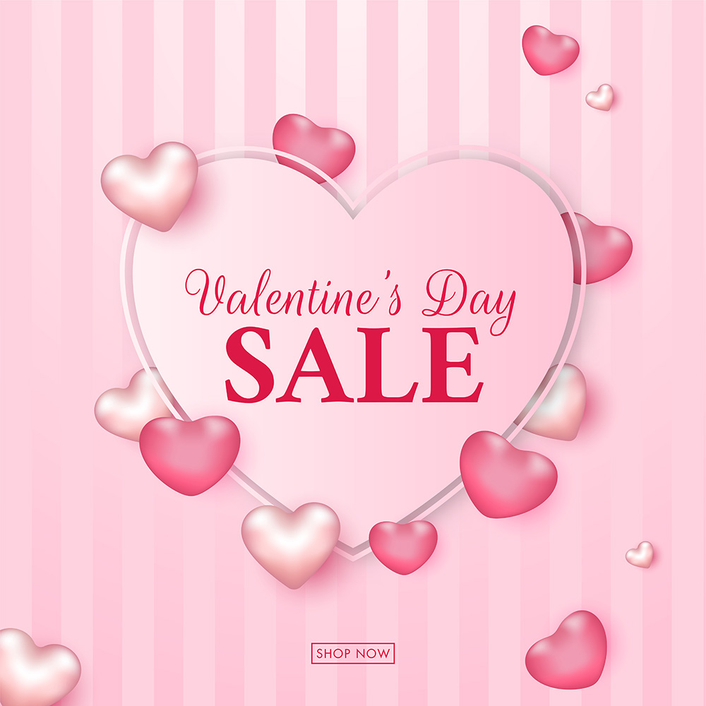 Banner sale dịp lễ valentine file vector mẫu BV107