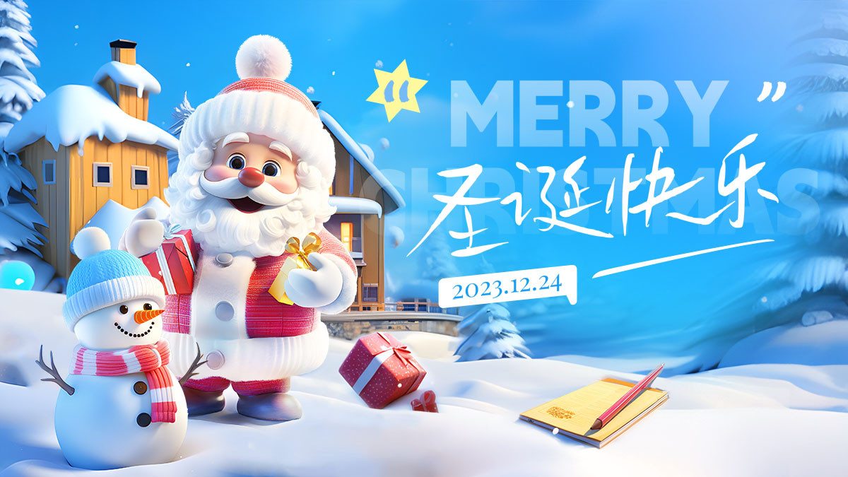 Banner ông già noel cùng người tuyết mùa giáng sinh file PSD mẫu số 736