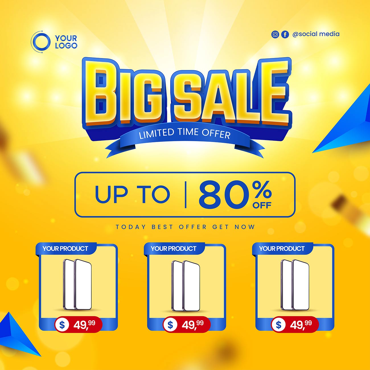 Banner big sale 80% file EPS