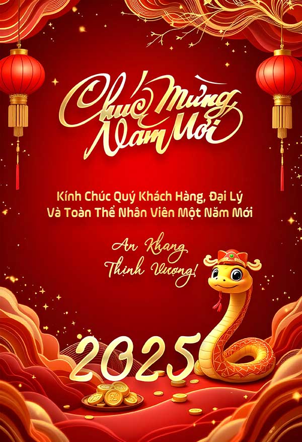 Poster chúc mừng năm mới 2025 file PSD mẫu số 708