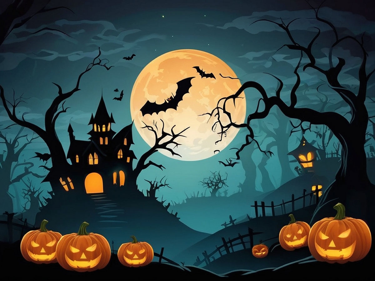 Background lễ halloween kinh dị file EPS và AI mẫu MB59