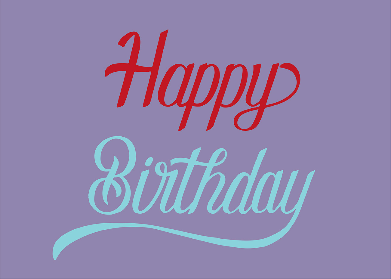 Bộ chữ typo happy birthday mềm mại cách điệu file EPS và AI mẫu K121