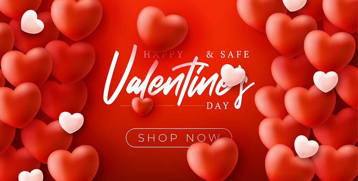 Banner ngày valentine lãng mạn file vector mẫu BV237