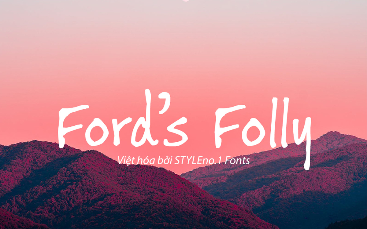 Font chữ vui vẻ, dễ thương, hoạt hình cho lĩnh vực trẻ em, đồ ăn, fodd, cute  SVN-Fords Folly