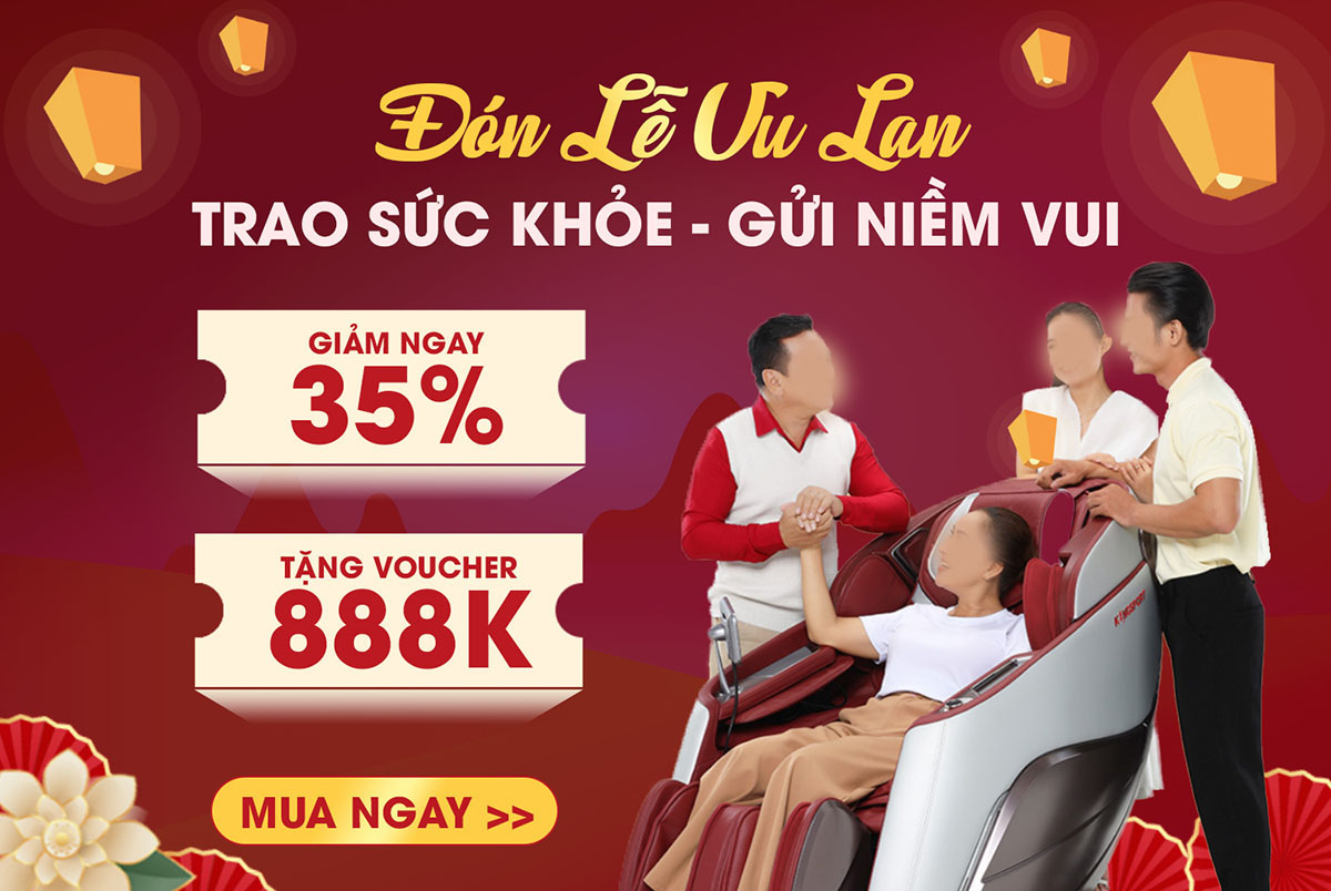 Banner ưu đãi ghế massage dịp lễ vu lan file PSD - mẫu số 515