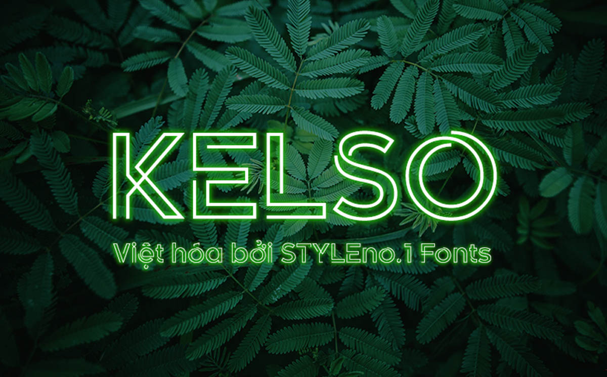 Font chữ neon Việt hóa SVN-Kelso