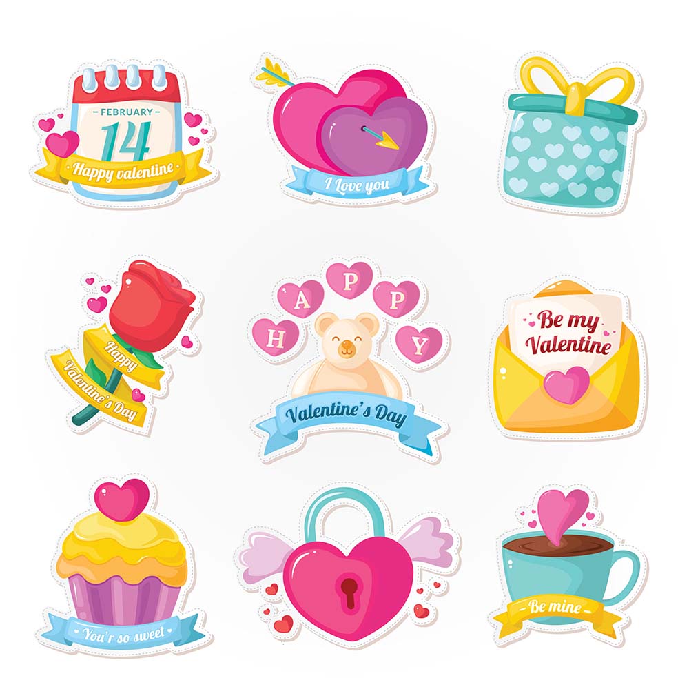 Hình ảnh quà tặng ngày valentine file vector mẫu BV296