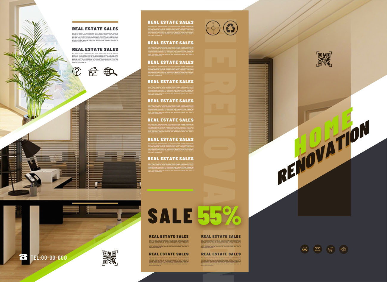 Mẫu brochure cho thiết kế nội thất D22 file PSD