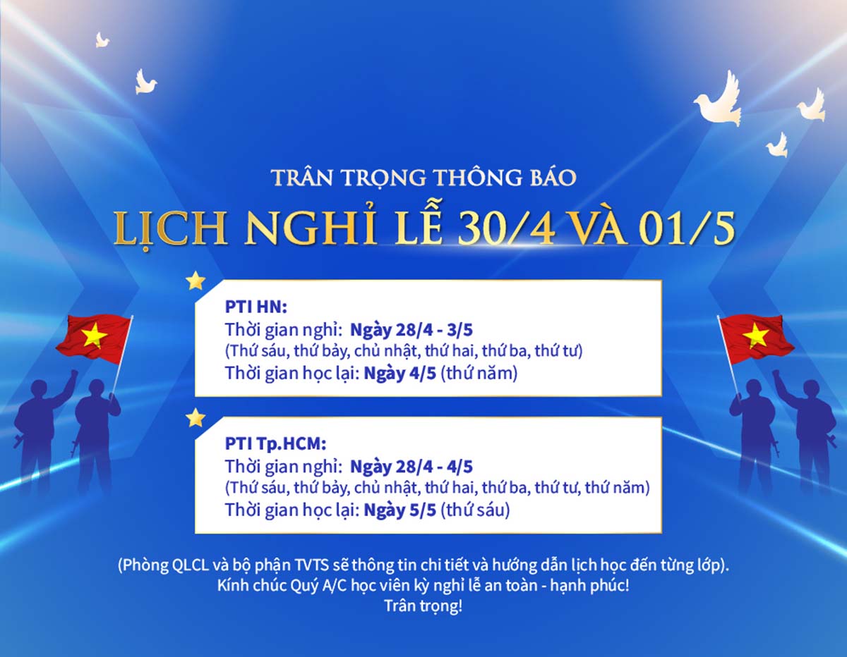 Banner thông báo nghỉ lễ 30-4 và 1-5 file vector mẫu GP3