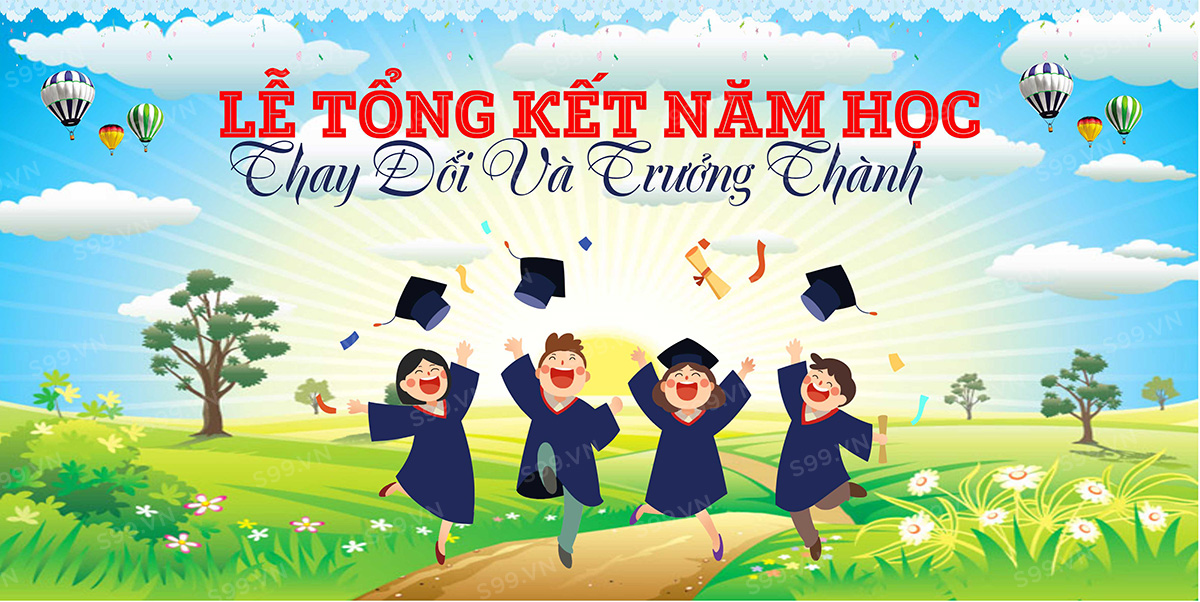 Phông nền, Backdrop Lễ tổng kết năm học File Corel