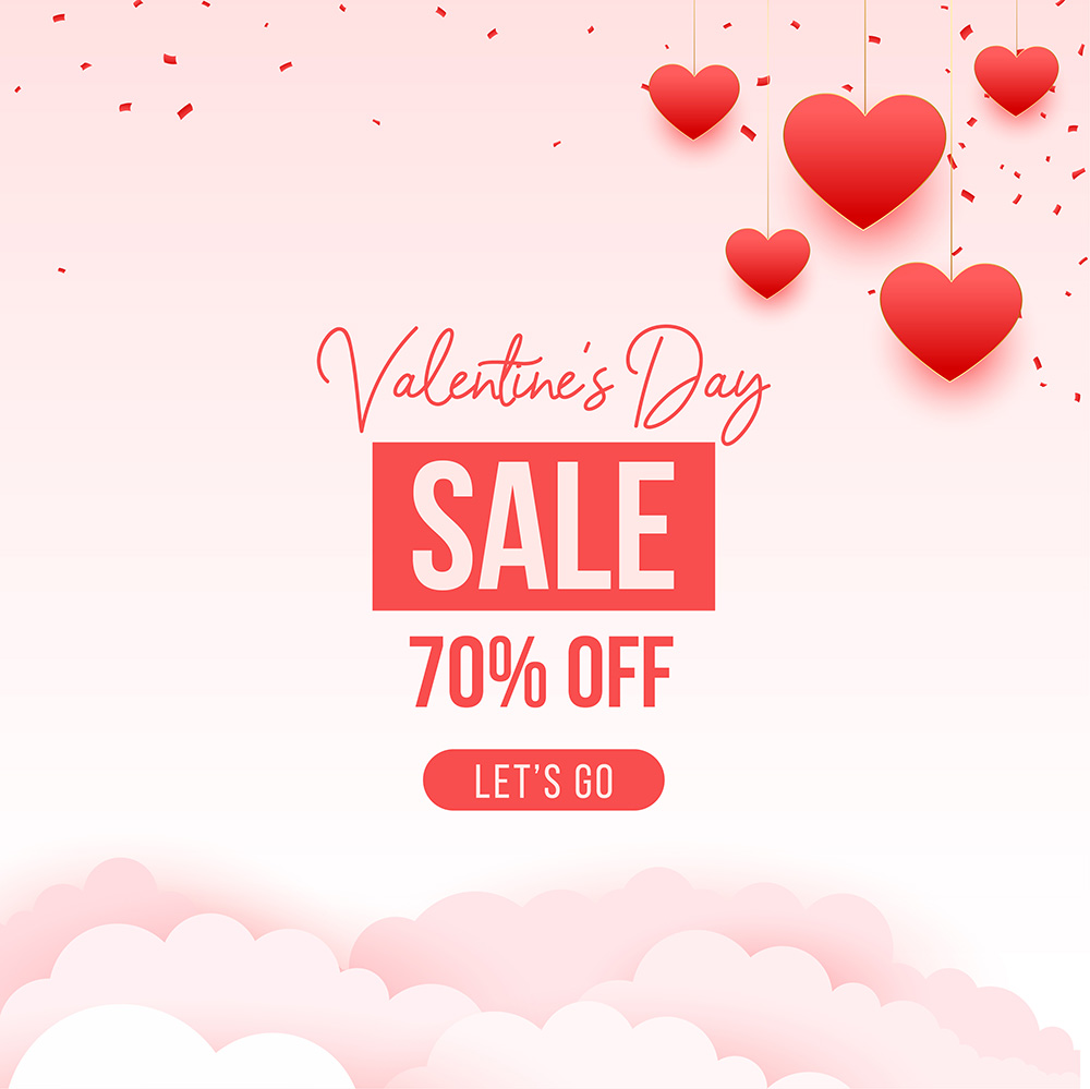 Banner sale ngày valentine file vector mẫu BV113