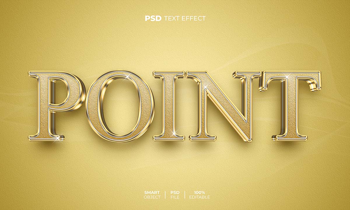 Hiệu ứng text gold file PSD mẫu HU361