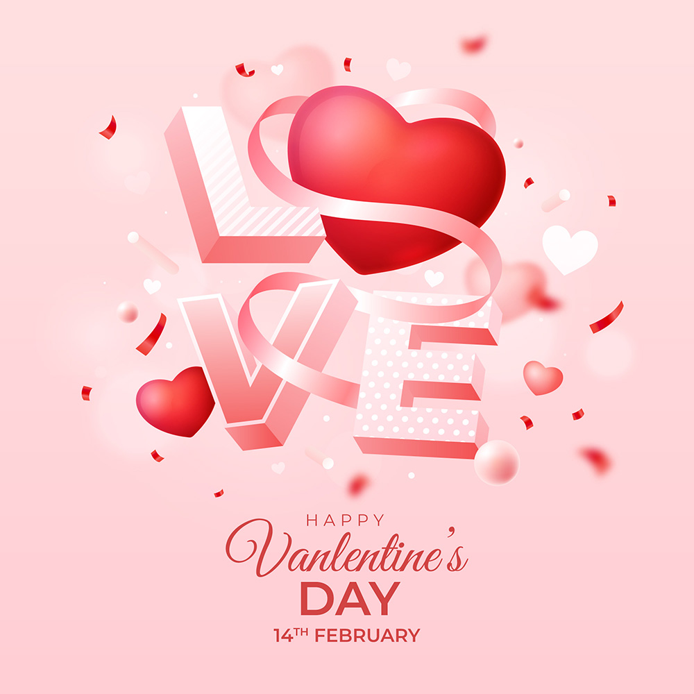 Banner ngày valentine file vector mẫu BV419