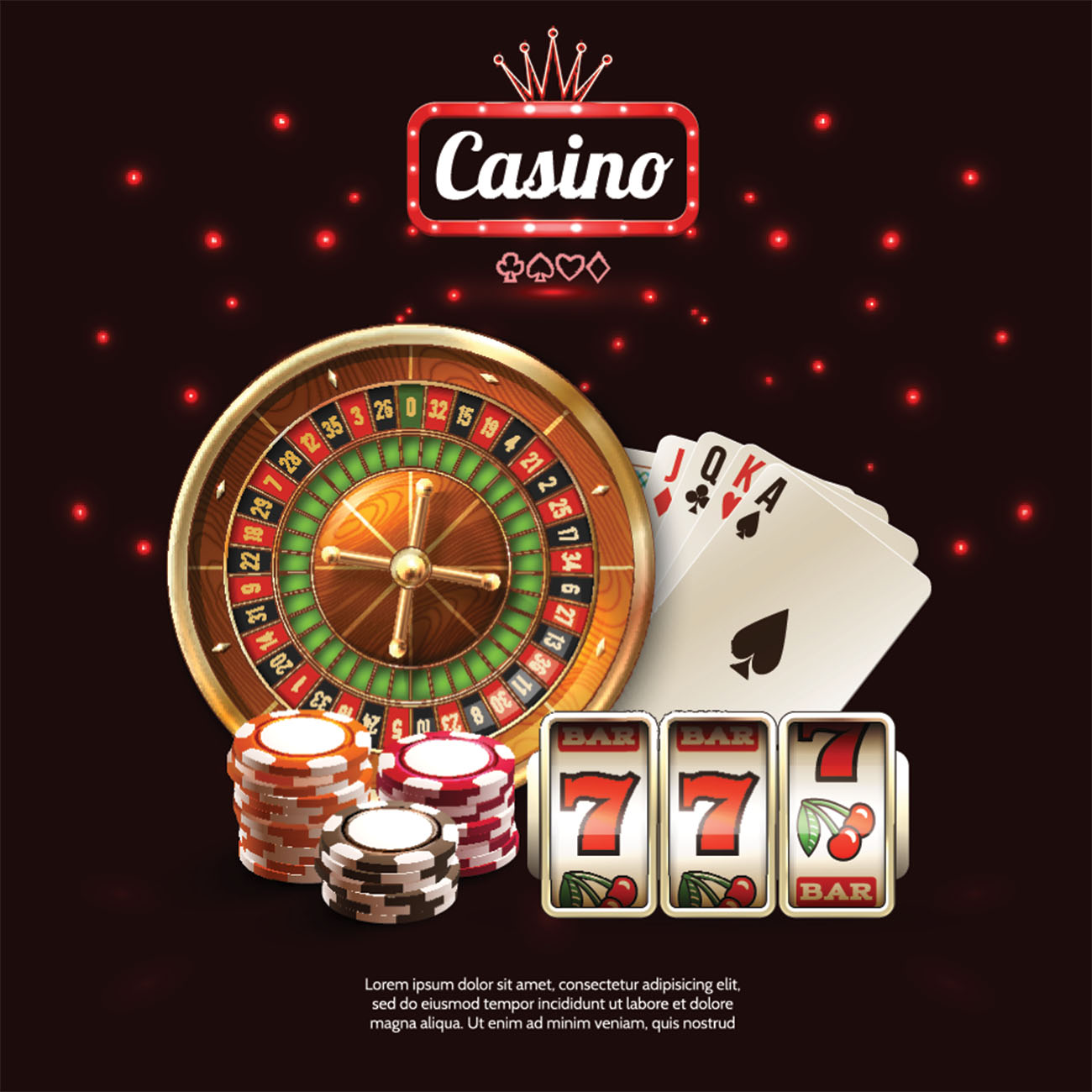 Poster trò chơi casino file EPS và AI mẫu T93