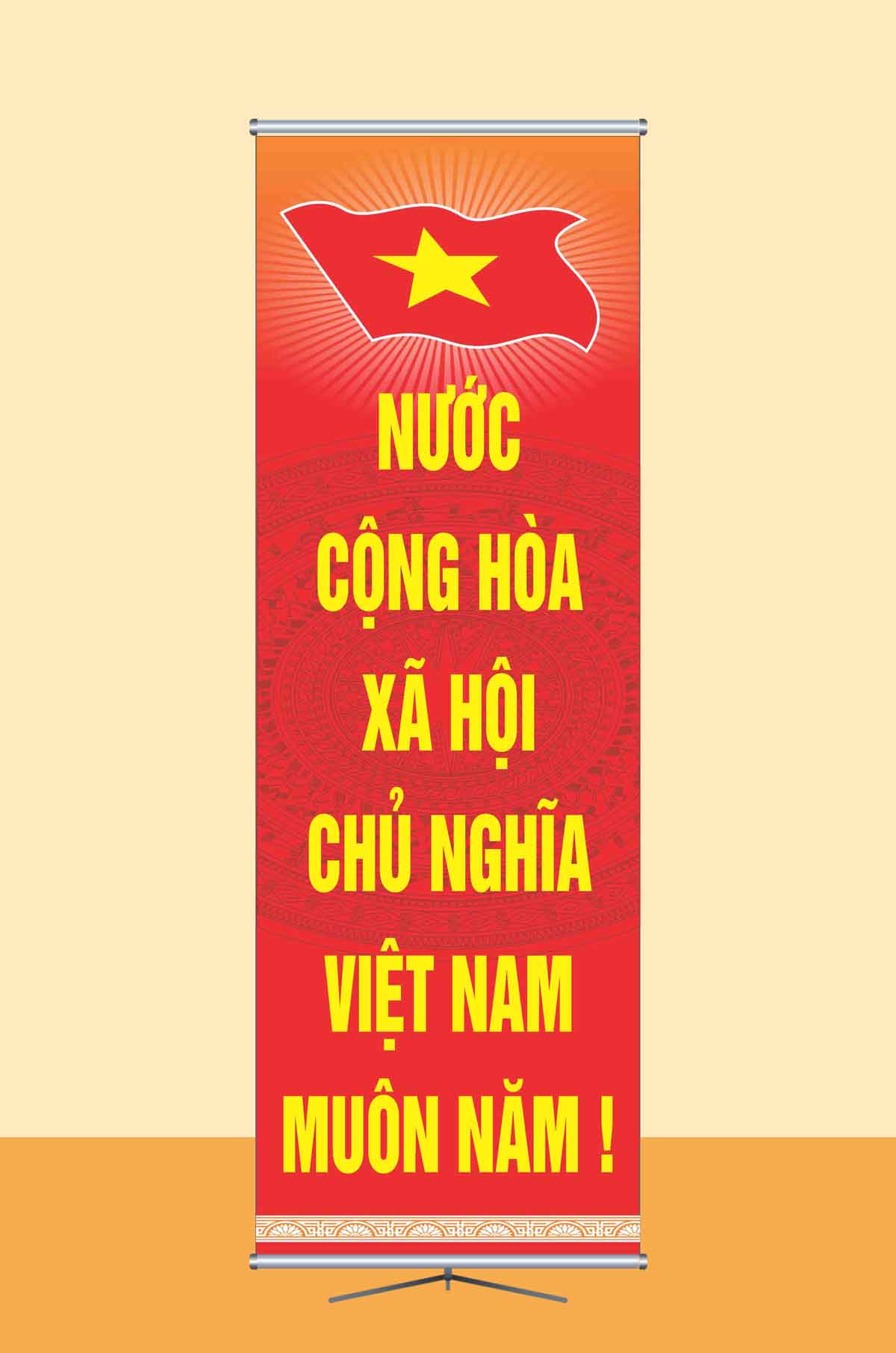 Phướn cổ động mừng Đảng mừng xuân 2024 file CDR mẫu D170