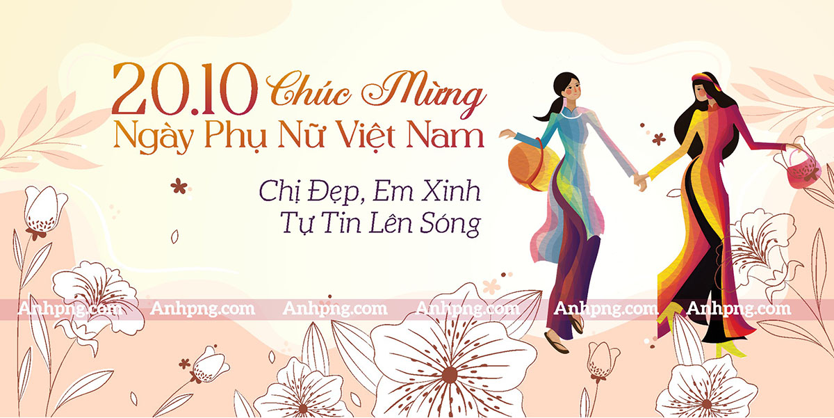 Banner chúc mừng ngày phụ nữ việt nam file CDR mẫu PN298