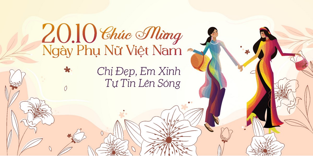 Banner chúc mừng ngày phụ nữ việt nam file CDR mẫu PN298