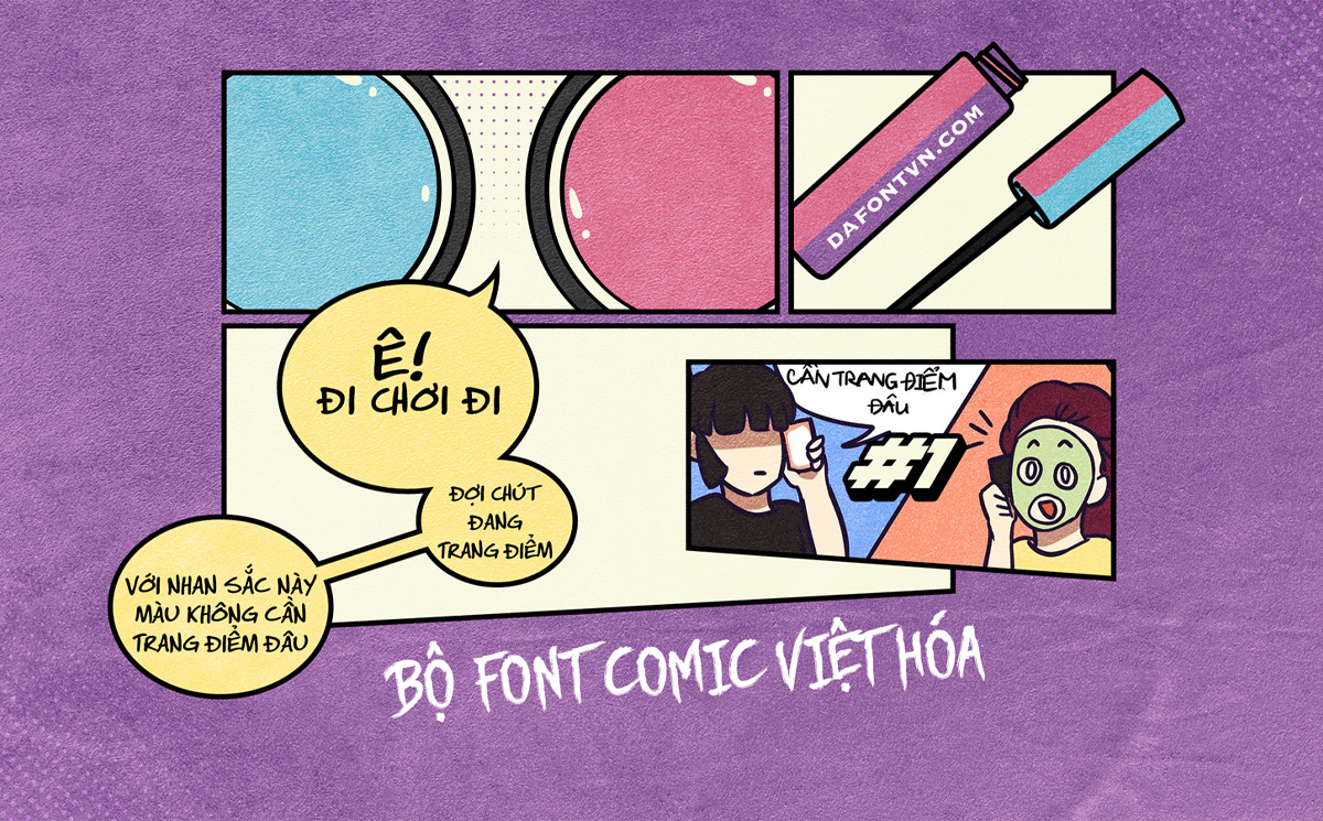 Bộ 80 font chữ tiếng việt Comic việt hóa Teddy