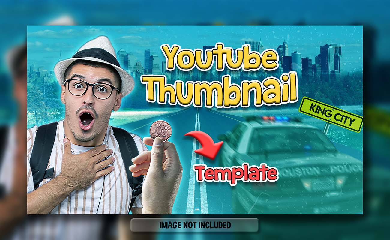 Ảnh thumb bìa youtube chủ đề game file PSD mẫu Y100