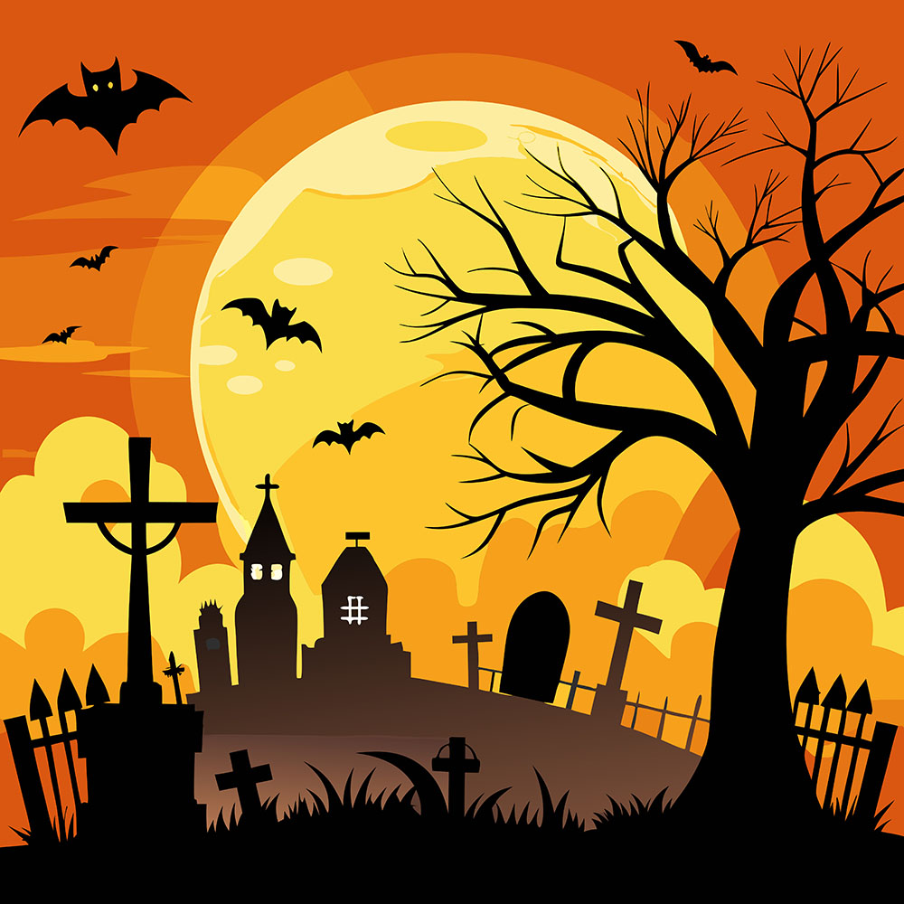 Background lễ halloween kinh dị file EPS và AI mẫu MB34