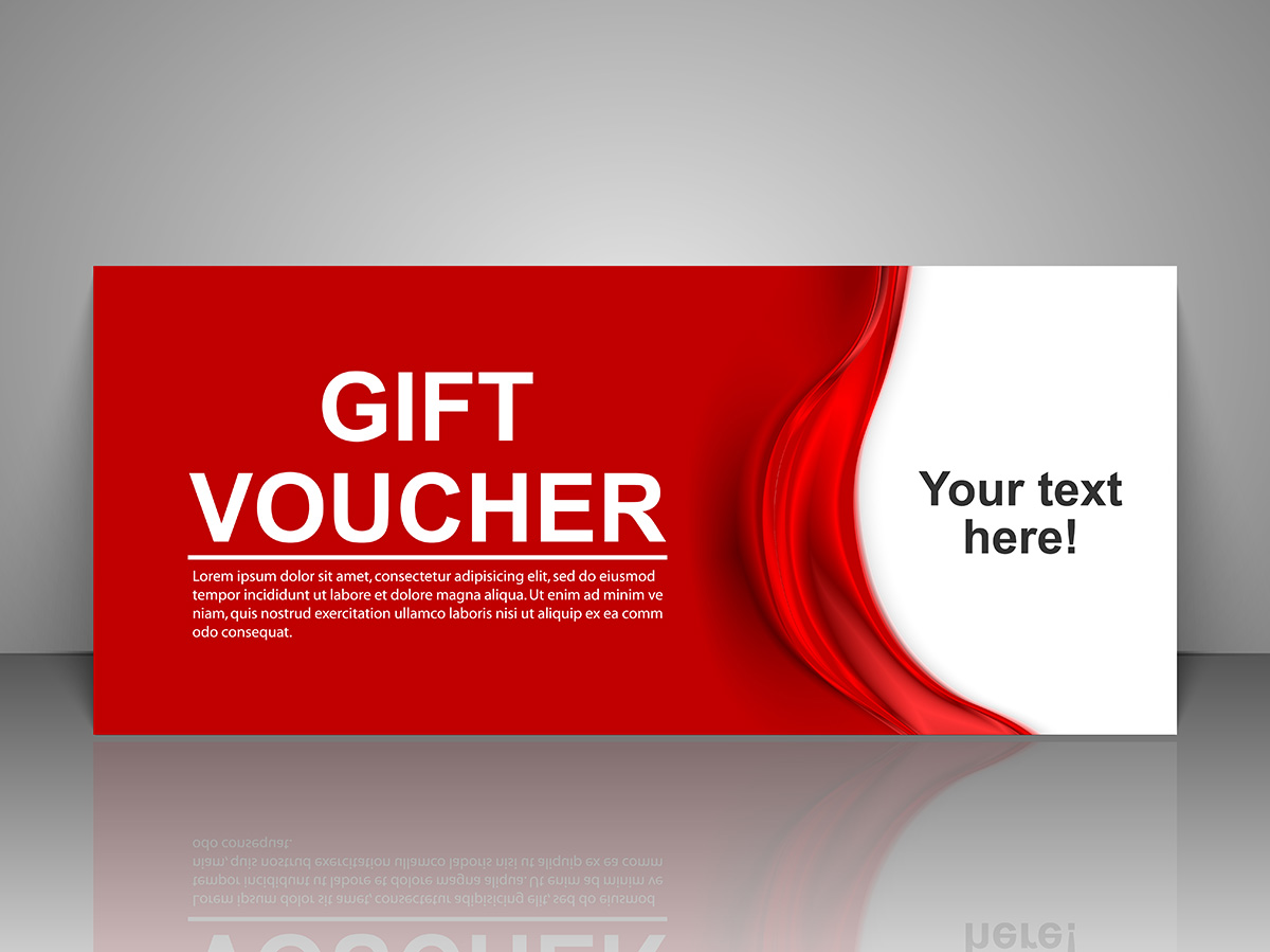 Mẫu voucher giảm màu đỏ file EPS và AI mẫu VC15