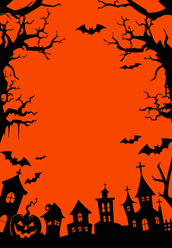 Background thành phố ma quái halloween file EPS - mẫu số 255