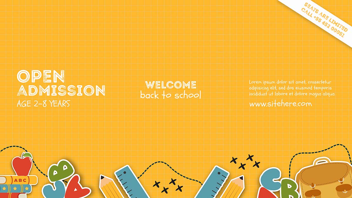 Banner học tập edu file PSD mẫu HQ21