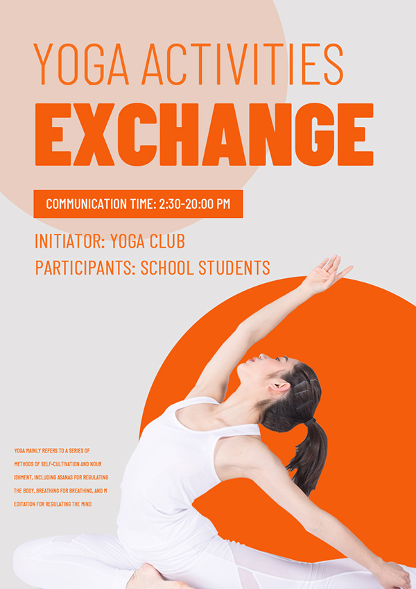 Poster quảng cáo lớp học yoga file PSD - mẫu số 844