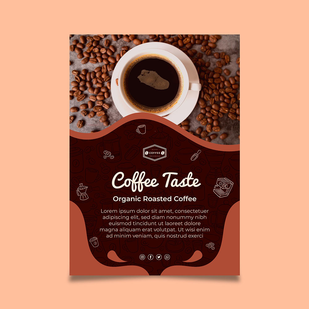 Poster quảng cáo coffee file EPS và AI mẫu CF89