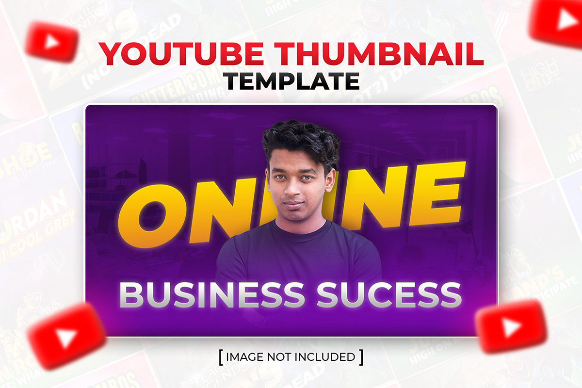 Ảnh thumb kênh youtube chủ đề kinh doanh file PSD - mẫu số 709