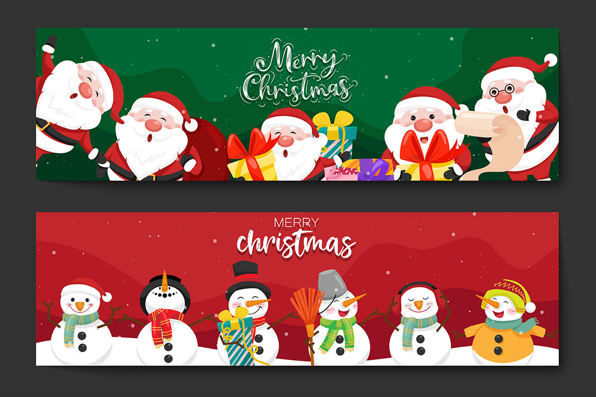 Banner dịp giáng sinh file vector mẫu số 655