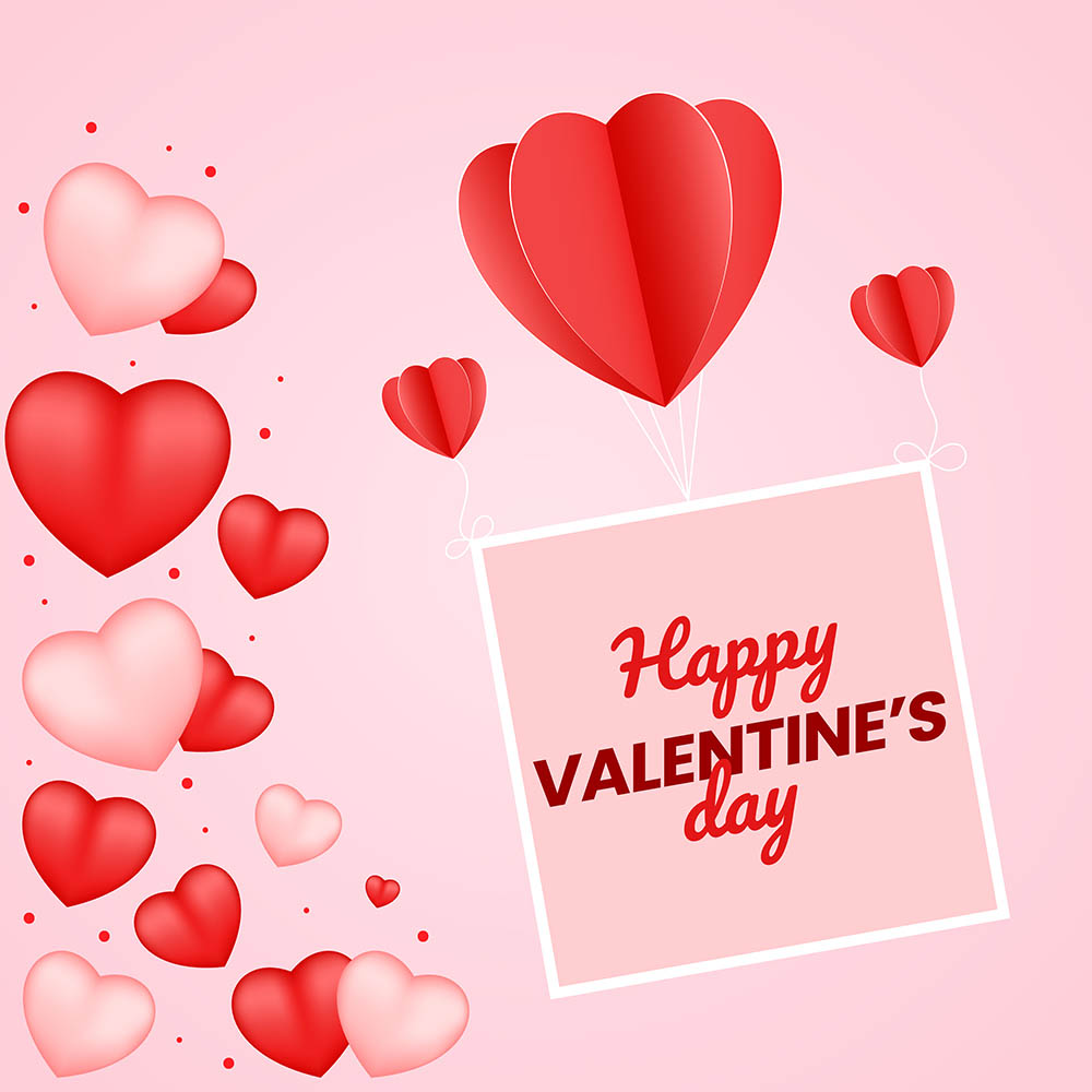 Banner valentine hình trái tim ngọt ngào file vector mẫu số 739