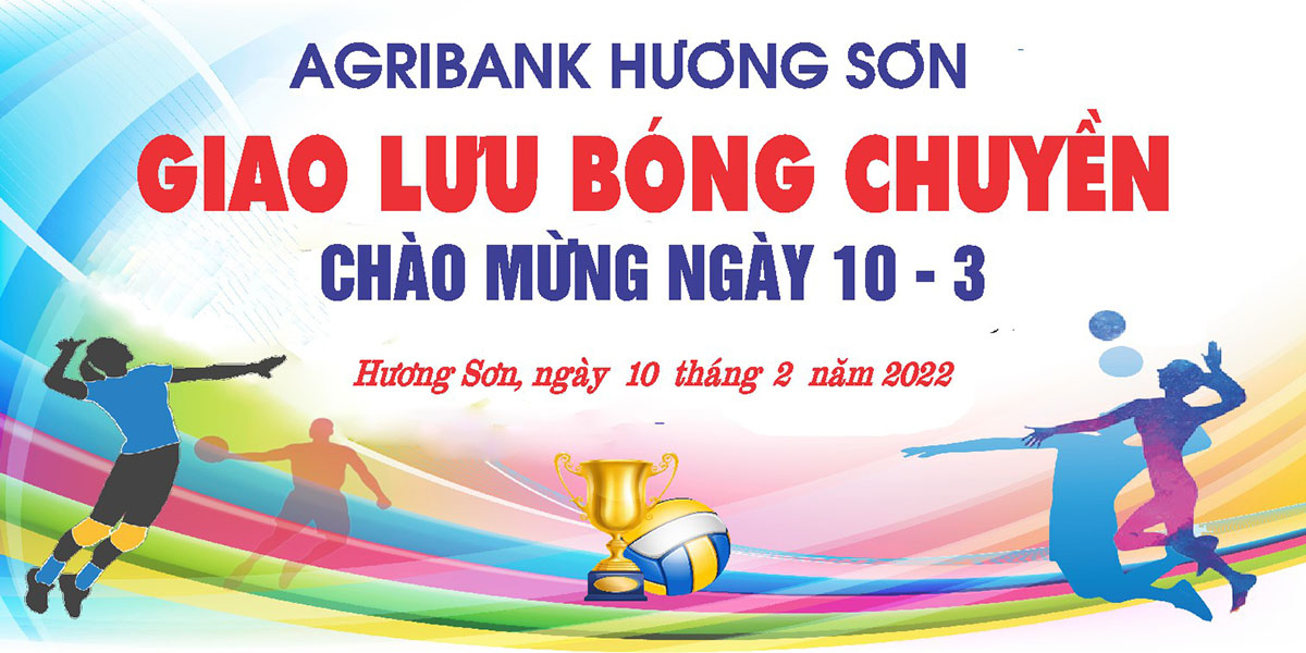 Backdrop giao lưu bóng chuyền mẫu 07 file Corel