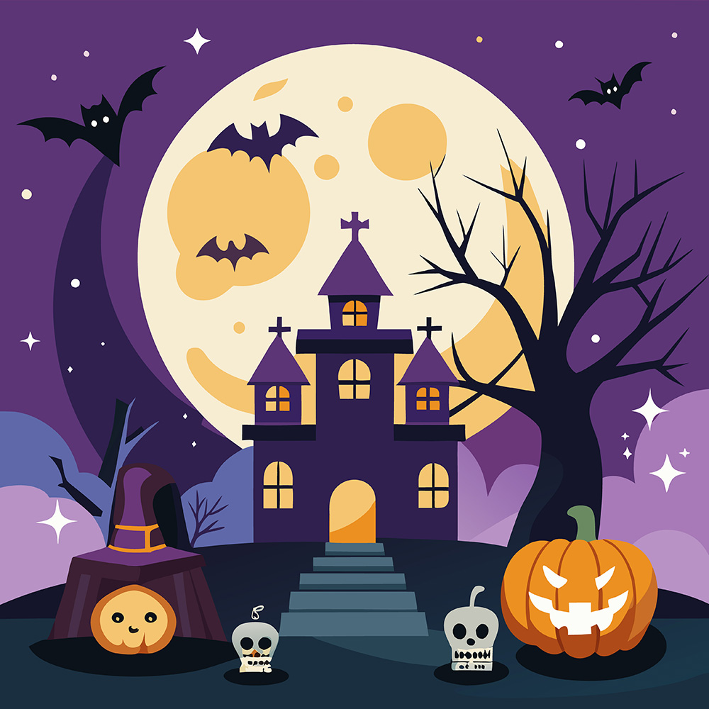 Background halloween kinh dị file EPS và AI mẫu MB11