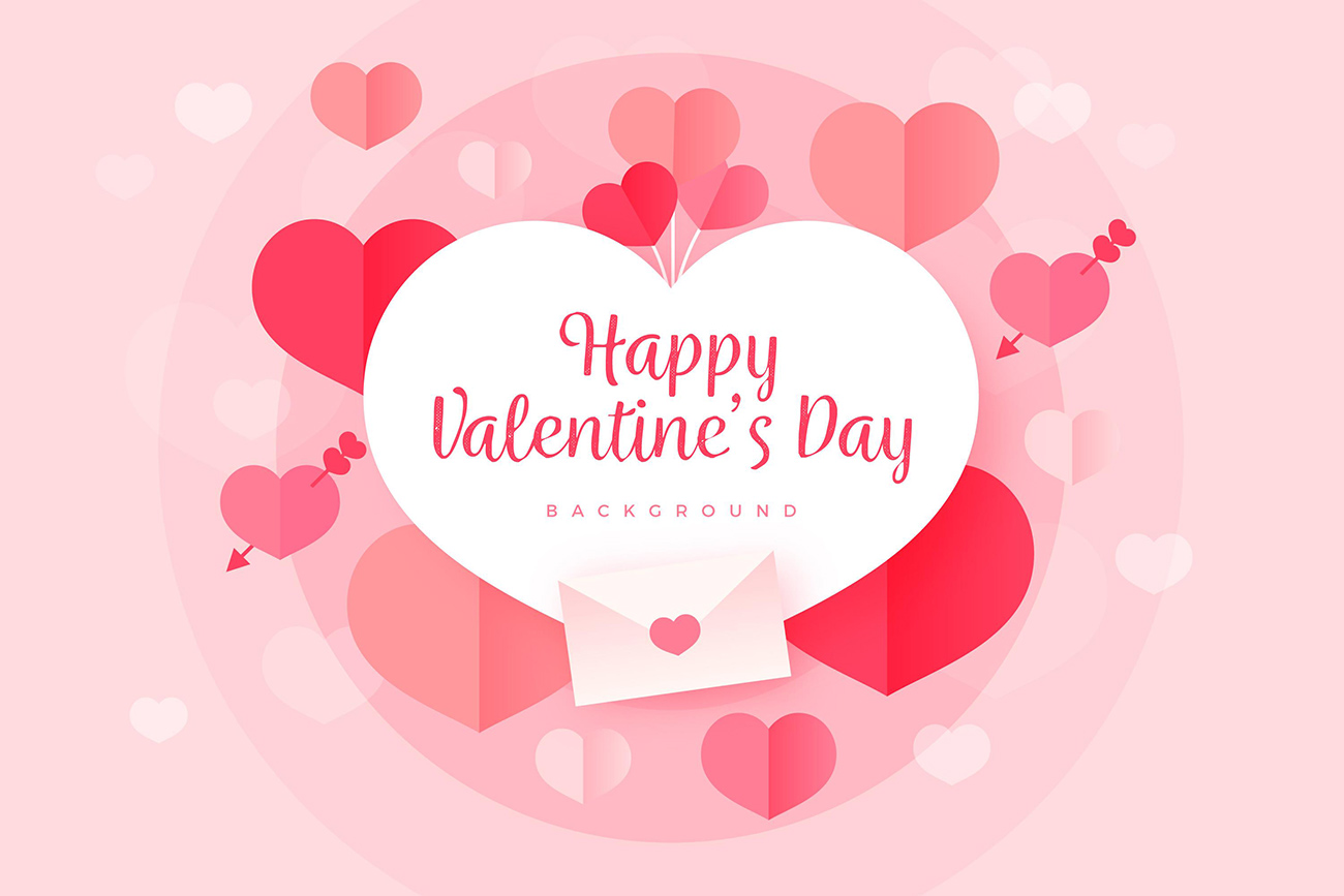 Banner valentine nhiều màu sắc file EPS