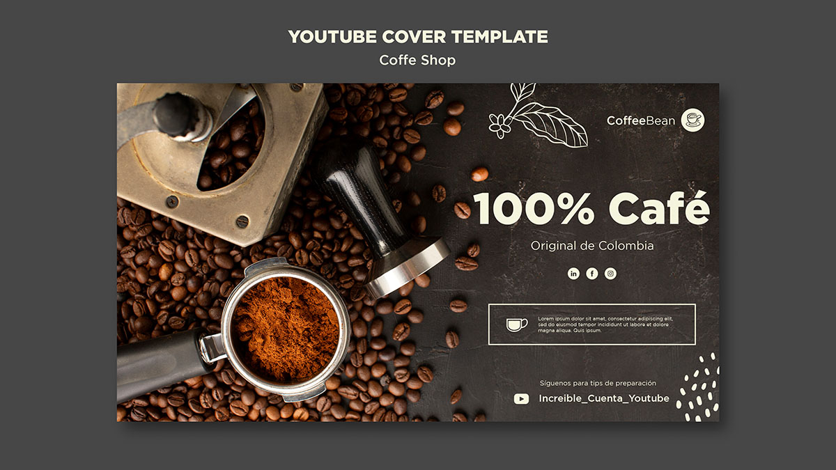 Banner quảng cáo coffee nguyên chất file PSD mẫu CF154