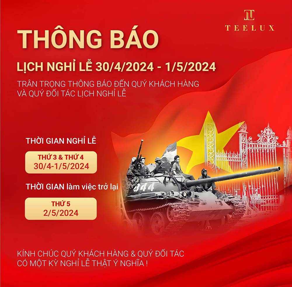 Poster thông báo nghỉ lễ 30-4 & 1-5 file vector mẫu GP2