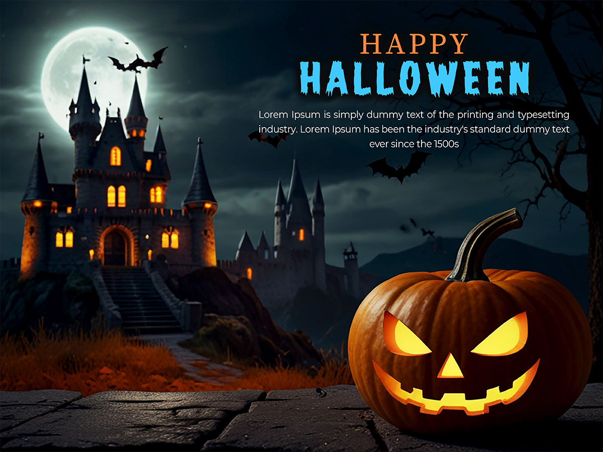 Banner lễ hội halloween file PSD mẫu MB354