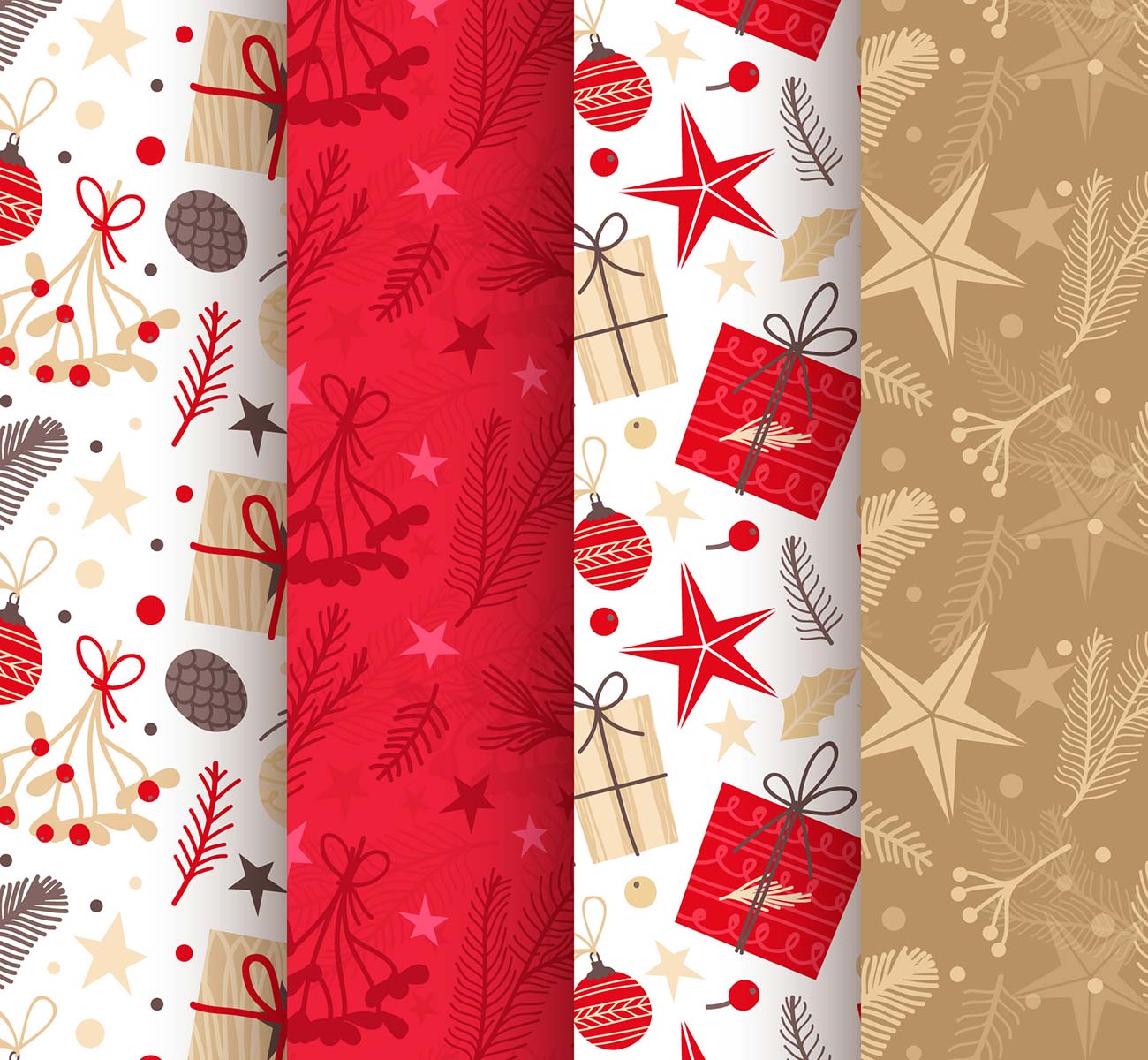 Banner giấy gói quà noel file EPS