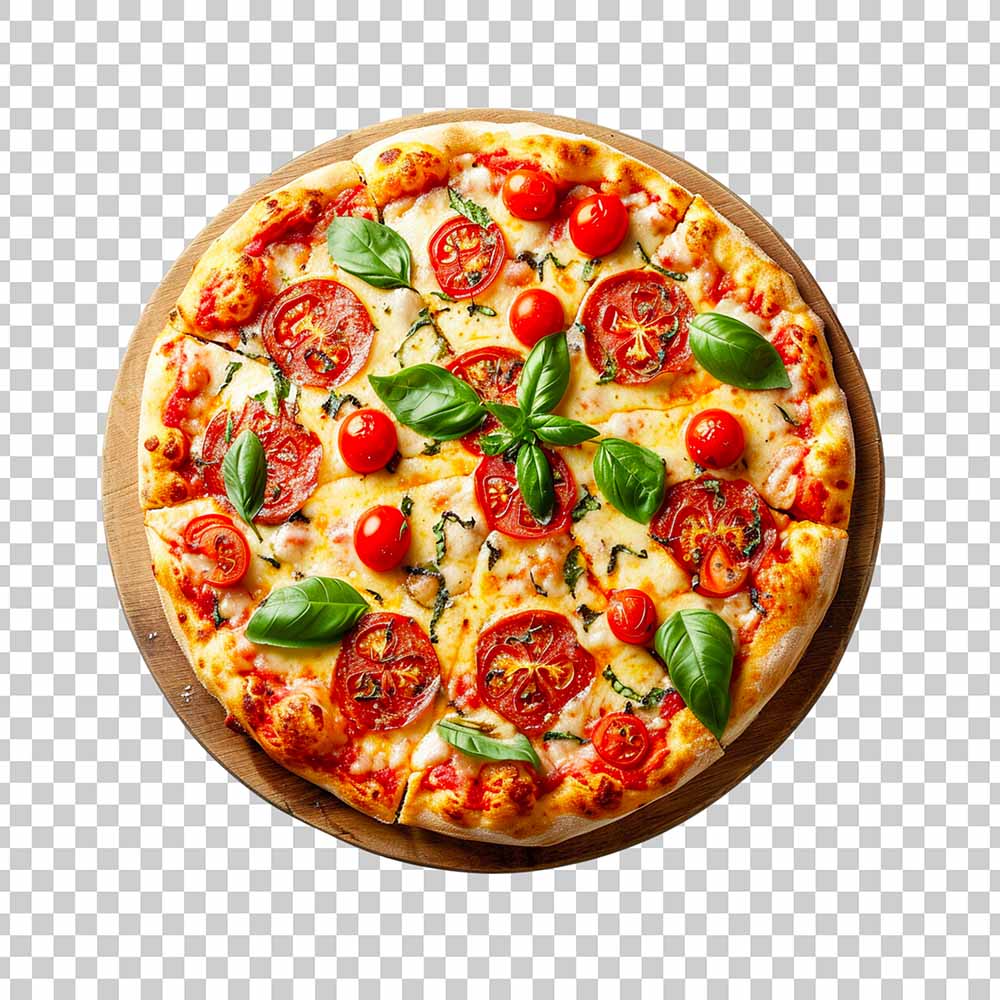 Hình minh họa bánh pizza nhân rau củ file PSD - mẫu số 509