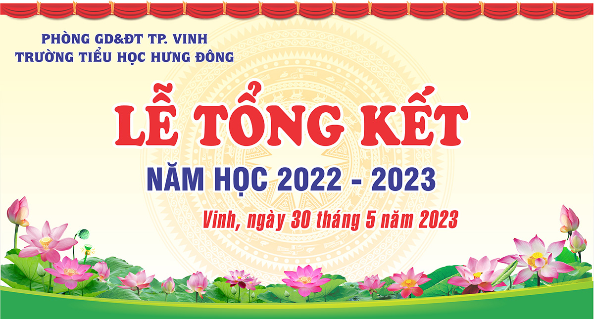 Backdrop Phông nền lễ tổng kết cuối năm học - File Corel số 3