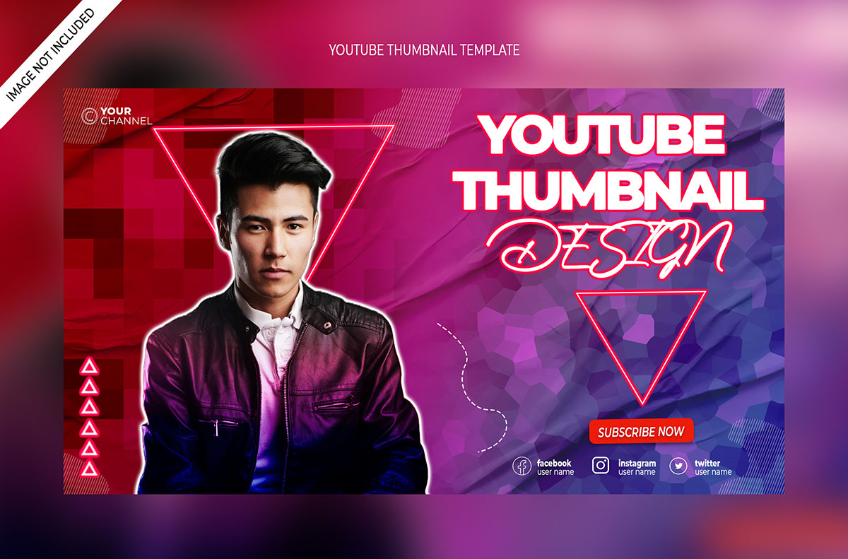 Ảnh thumb kênh youtube mẫu 59 file PSD