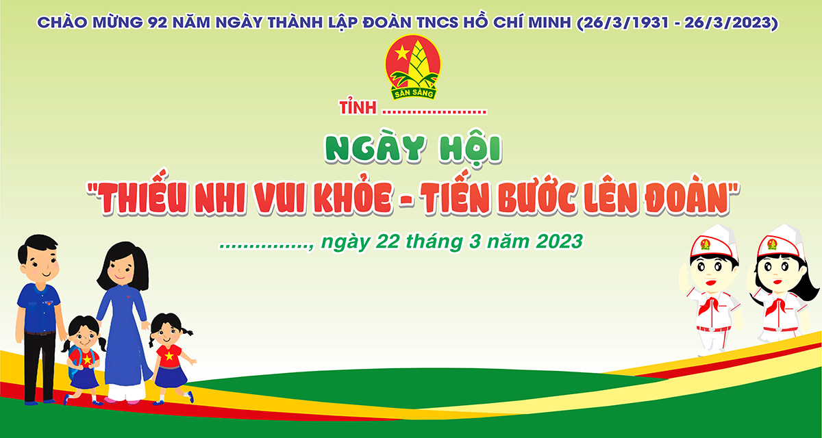 Backdrop Phông nền kỷ niệm thành lập đoàn File Corel số 1