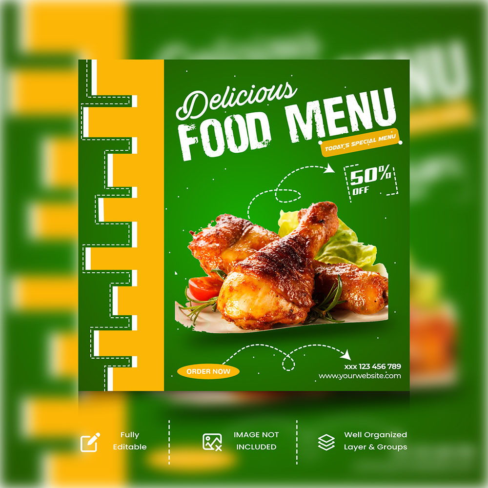 Poster quảng cáo gà KFC file EPS và AI mẫu GR16